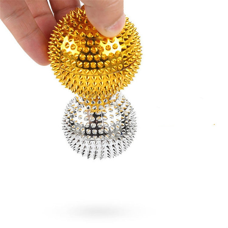 1 Pair Magnetic Massage Ball Relax Muscle Finger Plantar Pressure Massage Stab Ball, Size:5.6cm(Gold) - free shipping - PMC TechLife - Order now!