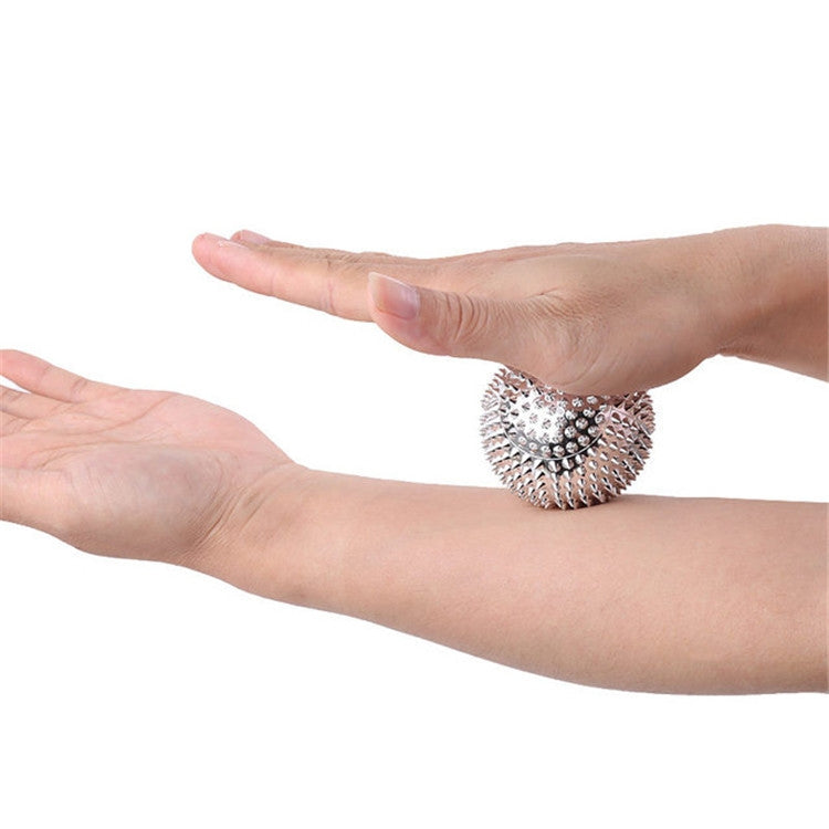1 Pair Magnetic Massage Ball Relax Muscle Finger Plantar Pressure Massage Stab Ball, Size:5.6cm(Silver) - free shipping - PMC TechLife - Order now!