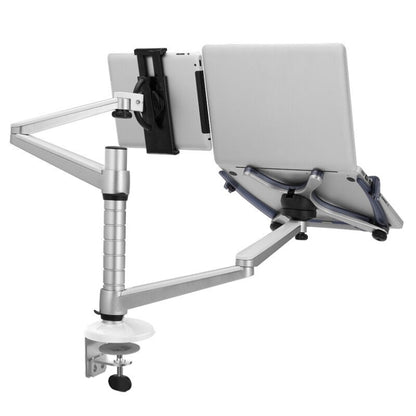 OA-9X Aluminum Alloy Height Adjustable Universal Rotation Double Arm Holder Notebook Tablet Combination Stand - Laptop Stand by PMC Jewellery | Online Shopping South Africa | PMC Jewellery