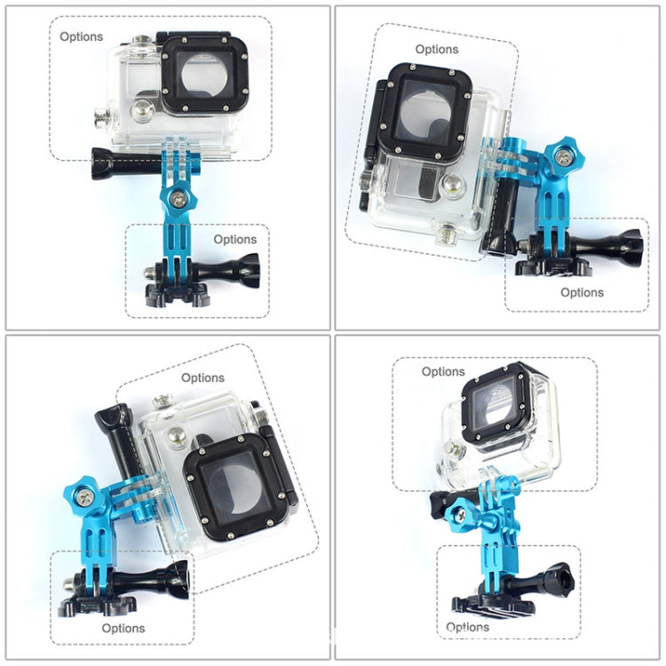Action Camera Universal Aluminum Alloy Three-way Adjustment Arm 360 Degree Adapter(Red) - Connection Mount by PMC TechLife | Online Shopping South Africa | PMC TechLife | Buy Now Pay Later Mobicred
