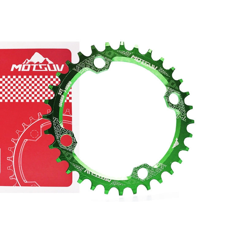 MOTSUV Narrow Wide Chainring MTB  Bicycle 104BCD Tooth Plate Parts(Green) - Bicycle Brake Parts by PMC TechLife | Online Shopping South Africa | PMC TechLife | Buy Now Pay Later Mobicred