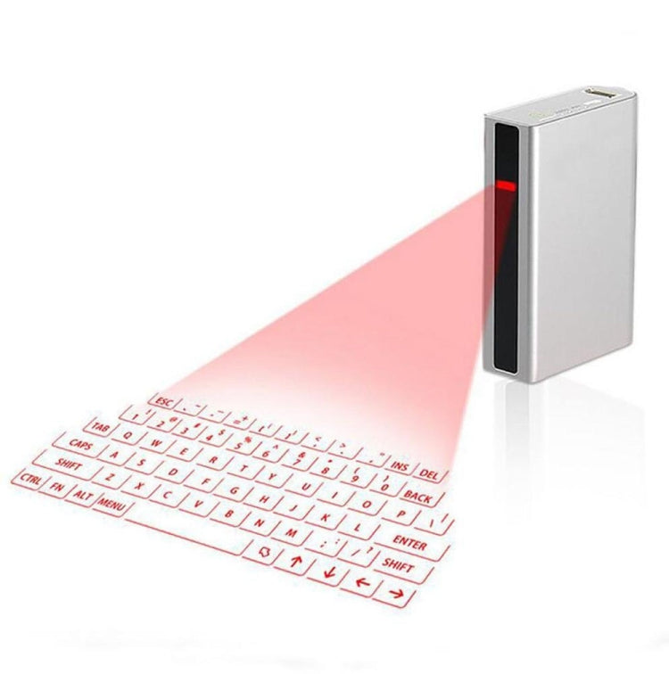 MINI F3 Bluetooth Charging Treasure Laser Virtual Projection 2 in 1 Keyboard(Silver) - Laser Keyboard by PMC Jewellery | Online Shopping South Africa | PMC Jewellery | Buy Now Pay Later Mobicred