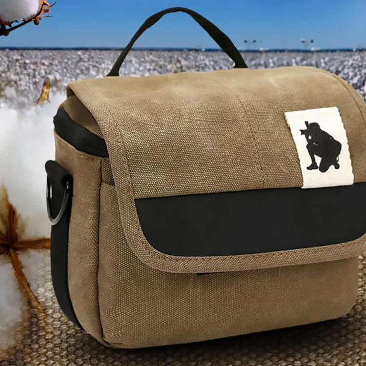 Universal DSLR Camera Shoulder Bag Canvas Photo Handbag, External size: 19 x 17 x 10mm(Black) - free shipping - PMC TechLife - Order now!