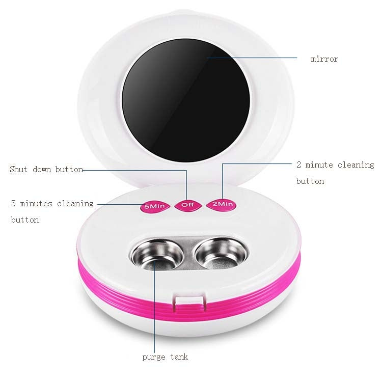 Jie Kang Contact Lens Cleaner and Contact Lens Automatic Cleaning Machine Box(Rose Red White) - free shipping - PMC TechLife - Order now!