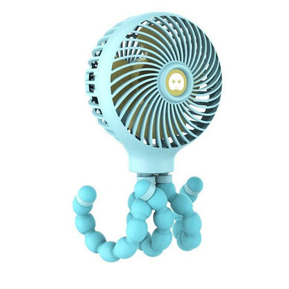 Octopus Deformed Cartoon Folding USB Rechargeable Mini Handheld Fan(Blue) - Electric Fans by PMC Jewellery | Online Shopping South Africa | PMC Jewellery | Buy Now Pay Later Mobicred