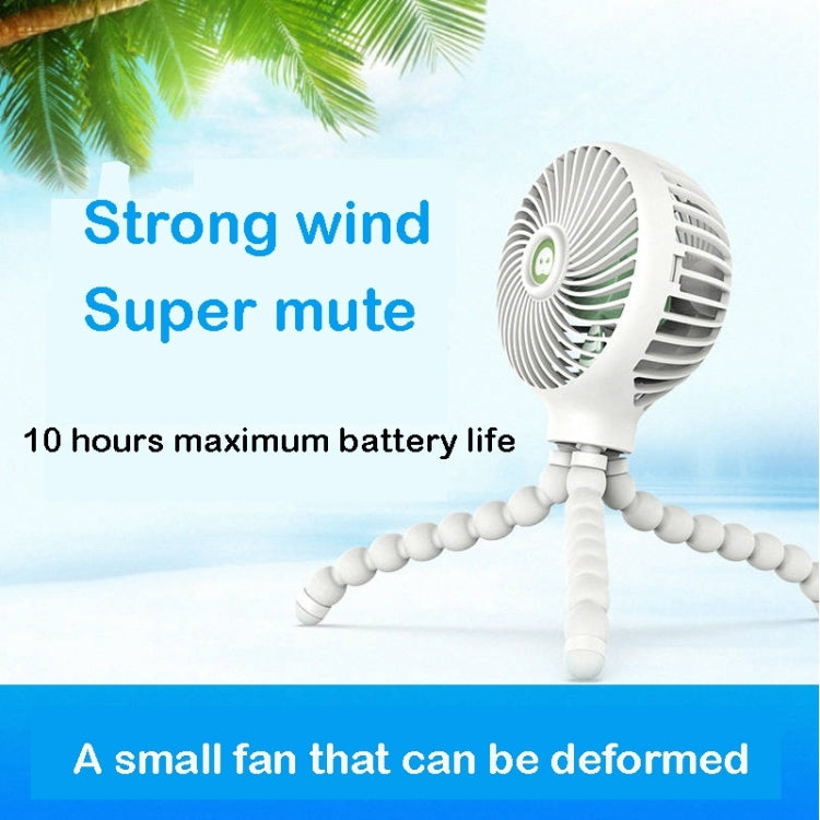 Octopus Deformed Cartoon Folding USB Rechargeable Mini Handheld Fan(Blue) - Electric Fans by PMC Jewellery | Online Shopping South Africa | PMC Jewellery | Buy Now Pay Later Mobicred