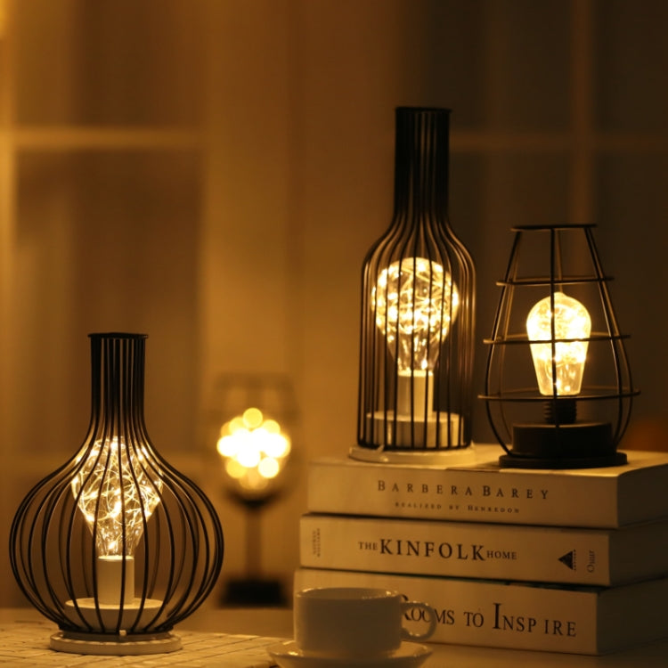 Retro Classic Iron Art LED Table Lamp Reading Lamp Night Light Bedroom Lamp Desk Lighting Home Decoration, Lampshade Style:Wake up Bottle - Night Lights by PMC TechLife | Online Shopping South Africa | PMC TechLife | Buy Now Pay Later Mobicred
