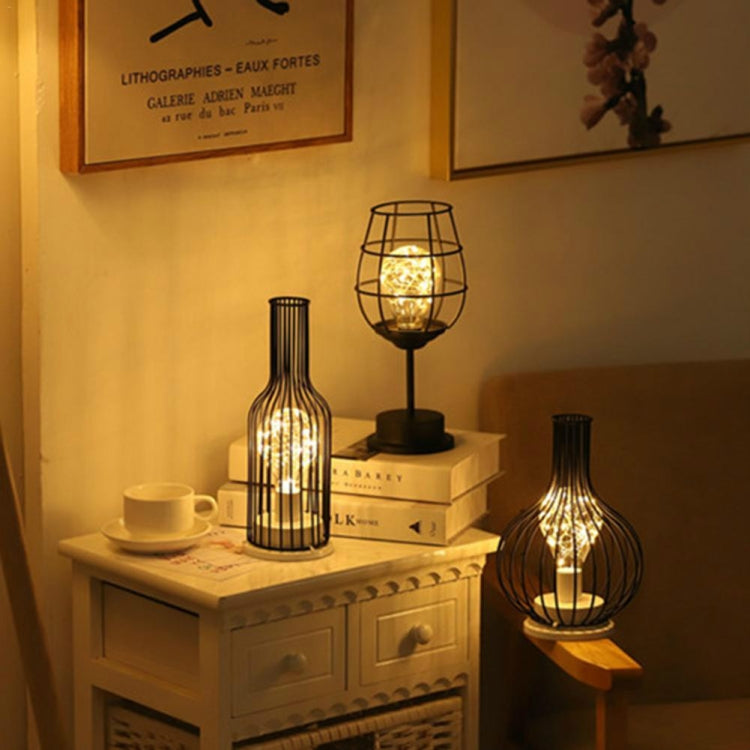 Retro Classic Iron Art LED Table Lamp Reading Lamp Night Light Bedroom Lamp Desk Lighting Home Decoration, Lampshade Style:Wake up Bottle - Night Lights by PMC TechLife | Online Shopping South Africa | PMC TechLife | Buy Now Pay Later Mobicred
