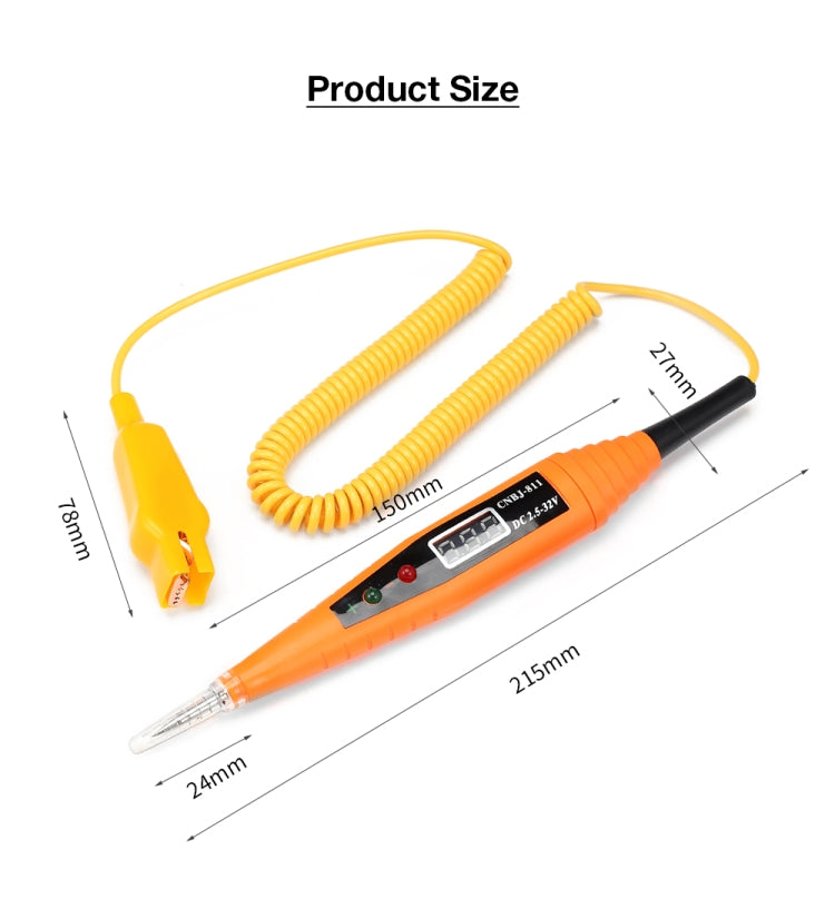 Auto Circuit Repair Digital Display Test Pen Repair Line Induction Test Pen Car Test Pen Test Light 2.5-32V - Electronic Test by PMC TechLife | Online Shopping South Africa | PMC TechLife | Buy Now Pay Later Mobicred