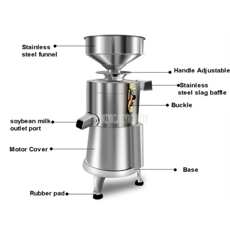 125/1500W Household Stainless Steel Refiner Large Capacity  Slurry Separation Fresh Grinding Soymilk Tofu Machine, CN Plug(Silver) - free shipping - PMC TechLife - Order now!