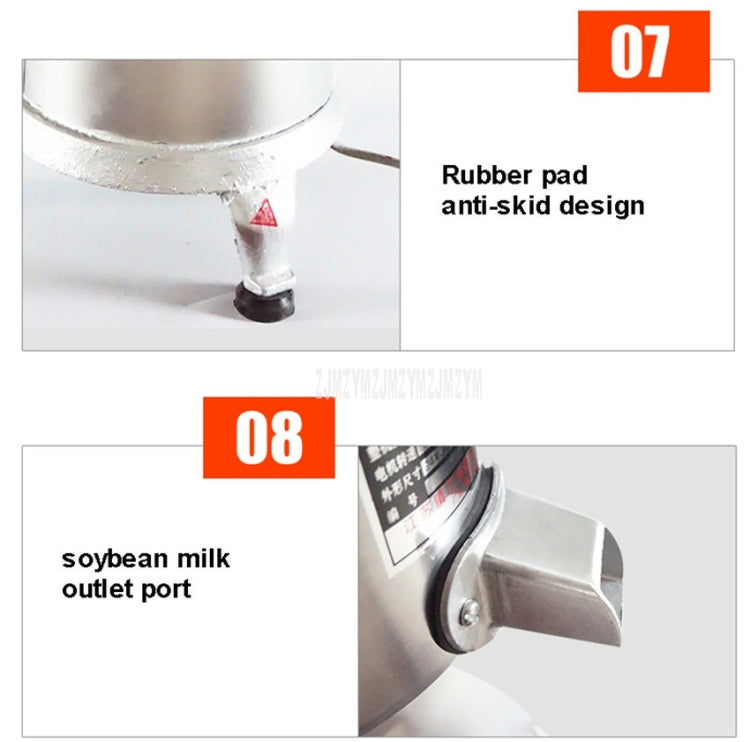 125/1500W Household Stainless Steel Refiner Large Capacity  Slurry Separation Fresh Grinding Soymilk Tofu Machine, CN Plug(Silver) - free shipping - PMC TechLife - Order now!
