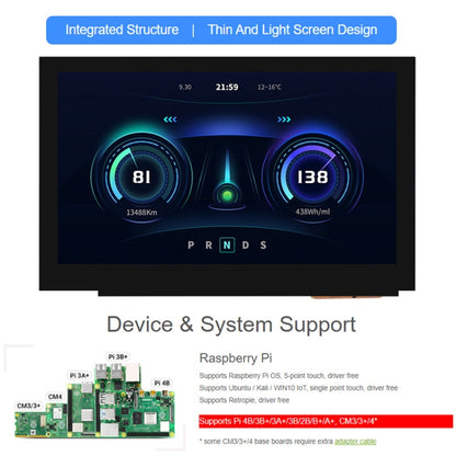 Waveshare 5 Inch DSI Display, 800 × 480 Pixel, IPS Display Panel, Style:Touch Display - LCD & LED Display Module by Waveshare | Online Shopping South Africa | PMC Jewellery | Buy Now Pay Later Mobicred