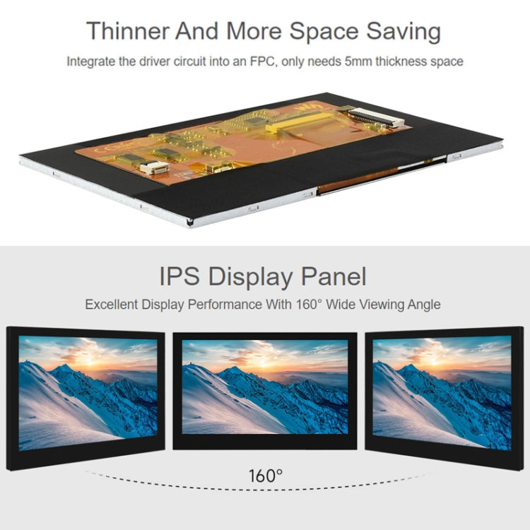 Waveshare 5 Inch DSI Display, 800 × 480 Pixel, IPS Display Panel, Style:Touch Display - LCD & LED Display Module by Waveshare | Online Shopping South Africa | PMC Jewellery | Buy Now Pay Later Mobicred