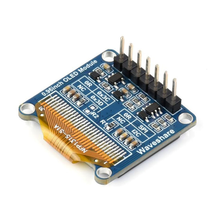 Waveshare 0.96 inch OLED Display Module, 128×64 Resolution, SPI / I2C Communication(D White) - Boards & Shields by Waveshare | Online Shopping South Africa | PMC Jewellery | Buy Now Pay Later Mobicred