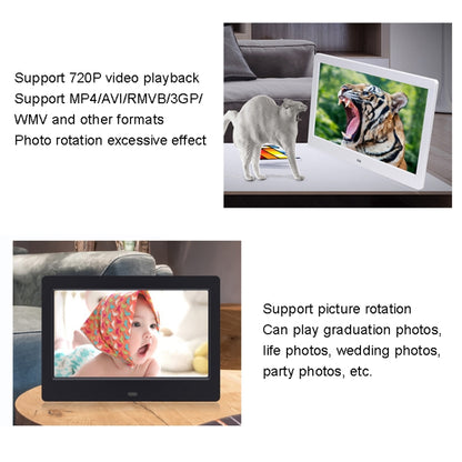 DPF-706-2.4G 7 inch Digital Photo Frame LED Wall Mounted Advertising Machine, Plug:EU Plug(White) - 1.5-7.0 inch by PMC Jewellery | Online Shopping South Africa | PMC Jewellery | Buy Now Pay Later Mobicred