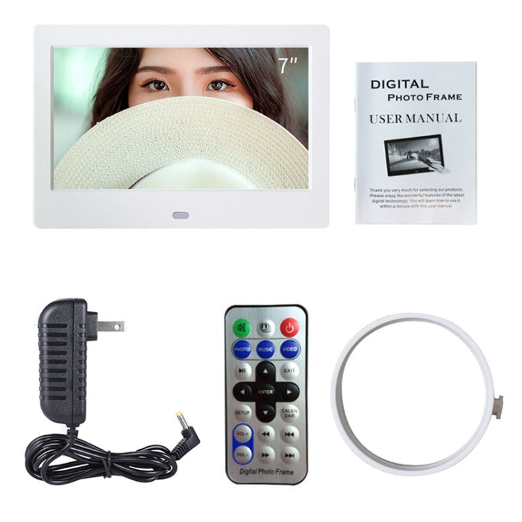 DPF-706 7 inch Digital Photo Frame LED Wall Mounted Advertising Machine, Plug:UK Plug(Black) - 1.5-7.0 inch by PMC Jewellery | Online Shopping South Africa | PMC Jewellery | Buy Now Pay Later Mobicred