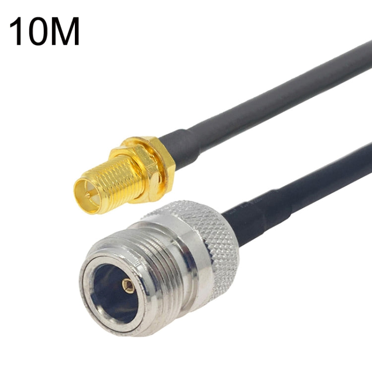 RP-SMA Female to N Female RG58 Coaxial Adapter Cable, Cable Length:10m - Connectors by PMC Jewellery | Online Shopping South Africa | PMC Jewellery | Buy Now Pay Later Mobicred