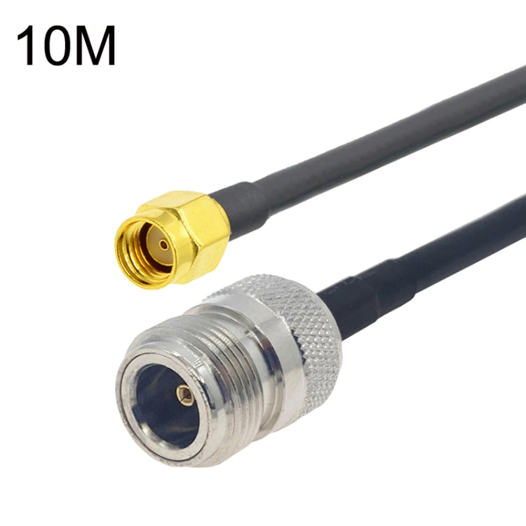 RP-SMA Male to N Female RG58 Coaxial Adapter Cable, Cable Length:10m - Connectors by PMC Jewellery | Online Shopping South Africa | PMC Jewellery | Buy Now Pay Later Mobicred