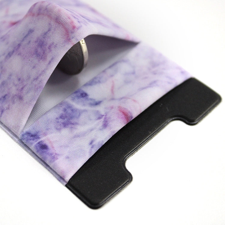 Marble Pattern Road Stretch Phone Back Plastic Card Holder Sticky Phone Clip(Pink) - Card & Passport Bags by PMc TechLife | Online Shopping South Africa | PMc TechLife | Buy Now Pay Later Mobicred