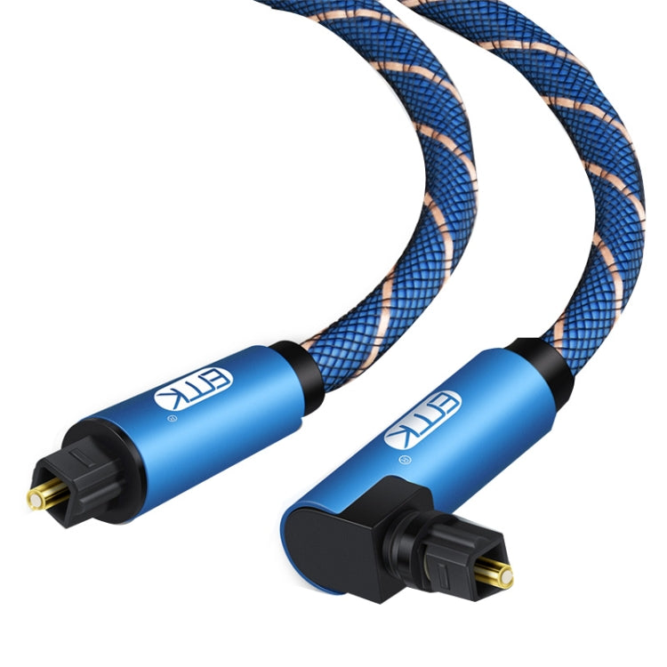 EMK 90 Degree Swivel Adjustable Right Angled 360 Degrees Rotatable Plug Nylon Woven Mesh Optical Audio Cable, Cable Length:1.5m(Blue) - free shipping - PMC TechLife - Order now!