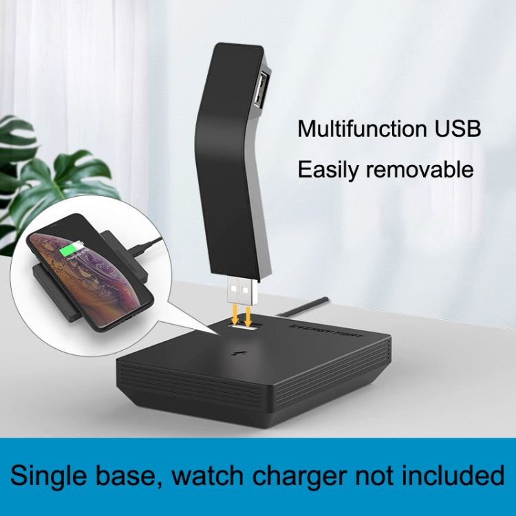 Earphone Phone Wireless Charger Base(Black) - Wireless Charger by PMC Jewellery | Online Shopping South Africa | PMC Jewellery | Buy Now Pay Later Mobicred