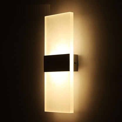 Right Angle Black LED Bedroom Bedside Wall Aisle Balcony Wall Lamp, Size:22×11cm(Warm Light) - Wall Lamps by PMC Jewellery | Online Shopping South Africa | PMC Jewellery