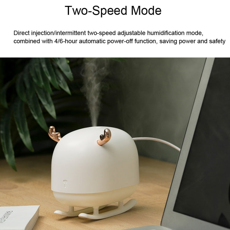 SOTHING DSHJ-H-009 260ML Deer Air Humidifier USB Home Atmosphere Night Light Air Purifier(White) - free shipping - PMC TechLife - Order now!