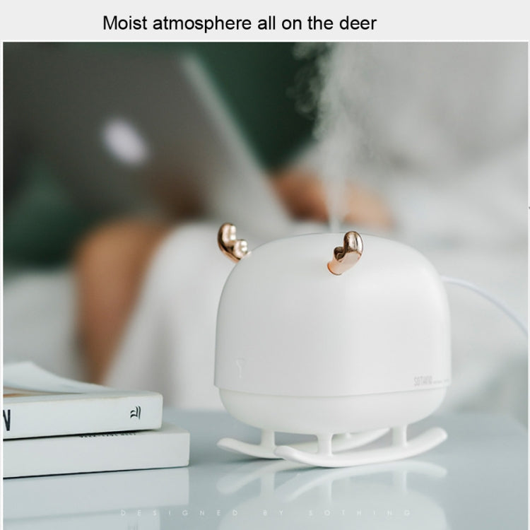 SOTHING DSHJ-H-009 260ML Deer Air Humidifier USB Home Atmosphere Night Light Air Purifier(White) - free shipping - PMC TechLife - Order now!