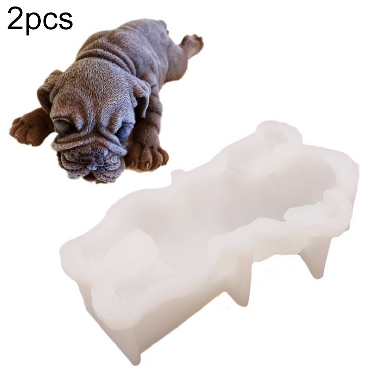 2 PCS 4 Inch Shapi Dog Mousse Cake Silicone Mold 3D Stereo Ice Cream Mold Dirty Dog Chocolate Mold - Food Molds by PMC Jewellery | Online Shopping South Africa | PMC Jewellery