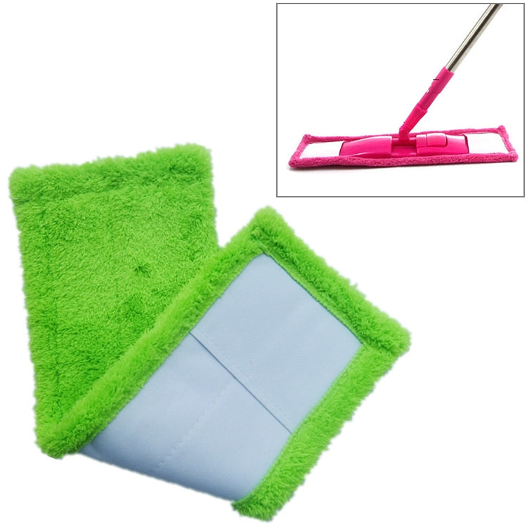 Coral Flannel Head  Padded Flat Replacement Household Company Cleaning Mop Cloth Rag(Green) - free shipping - PMc TechLife - Order now!
