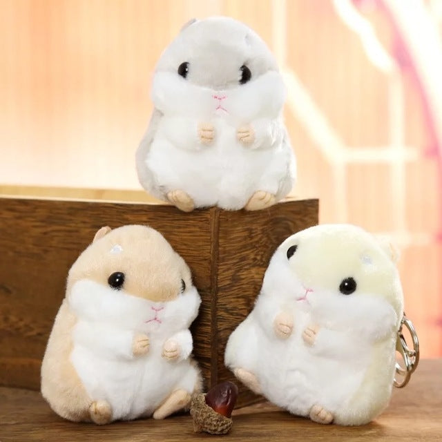 Cute Hamster Keychain Bag Pendant Plush Doll(Light Brown) - Key Rings by PMC Jewellery | Online Shopping South Africa | PMC Jewellery