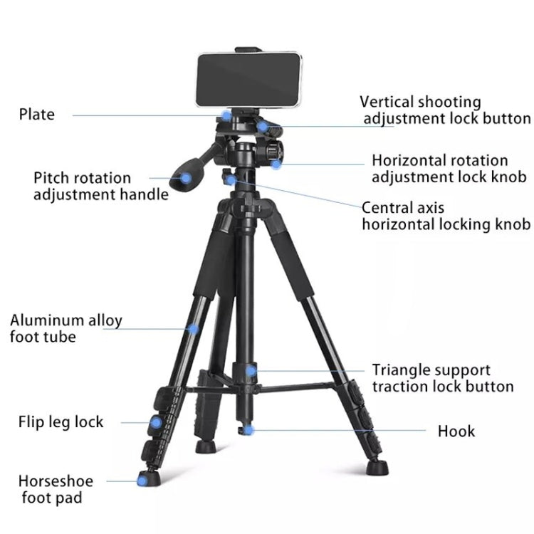 QingZhuangShiDai Q111H Aluminum Alloy Mobile Phone Camera Photography Tripod(Black) - free shipping - PMC TechLife - Order now!