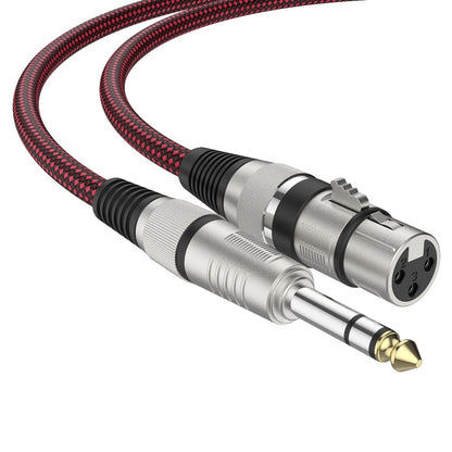 20m Red and Black Net TRS 6.35mm Male To Caron Female Microphone XLR Balance Cable - Microphone Audio Cable & Connector by PMC Jewellery | Online Shopping South Africa | PMC Jewellery | Buy Now Pay Later Mobicred