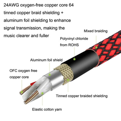 25m Red and Black Net TRS 6.35mm Male To Caron Female Microphone XLR Balance Cable - Microphone Audio Cable & Connector by PMC Jewellery | Online Shopping South Africa | PMC Jewellery | Buy Now Pay Later Mobicred