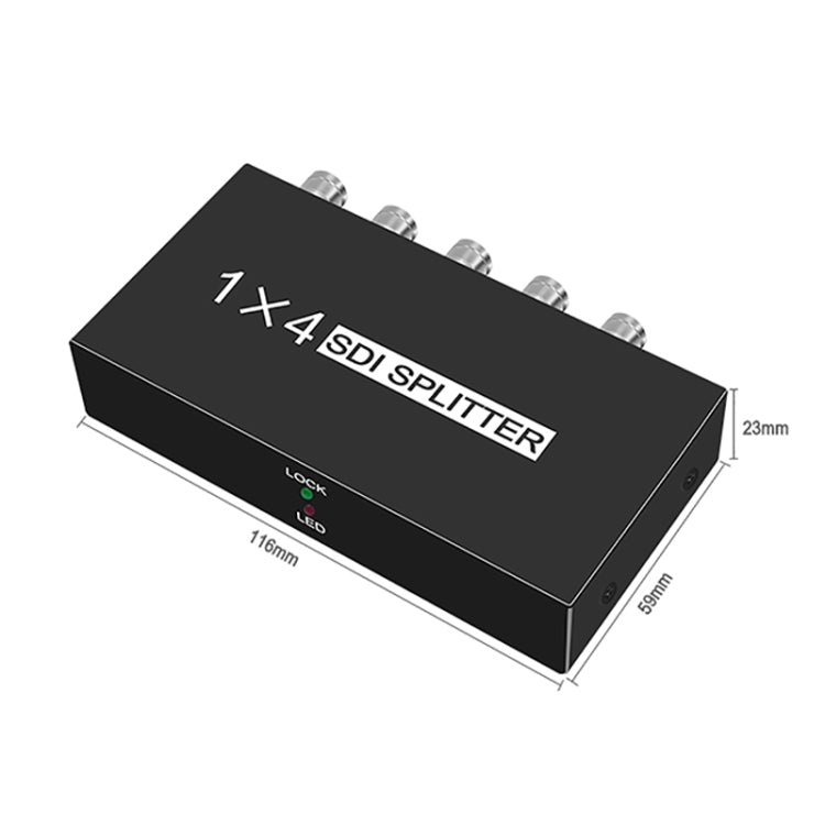 1 In 4 Out SD-SDI / HD-SDI / 3G-SDI Distribution Amplifier Video SDI Splitter(EU Plug) - Splitter by PMC Jewellery | Online Shopping South Africa | PMC Jewellery