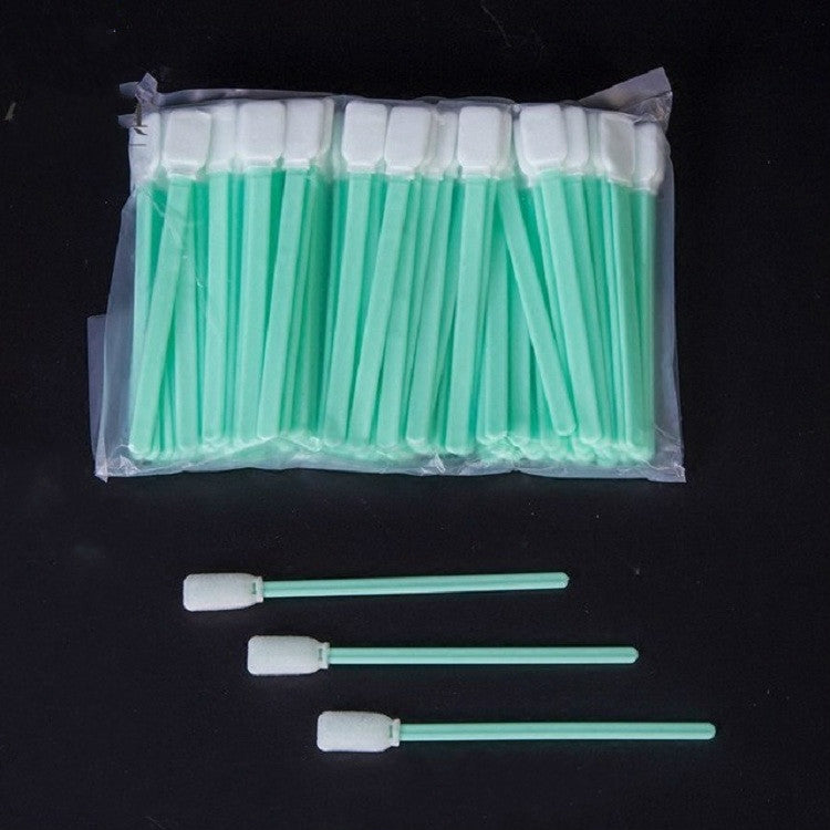 100 Sticks Inkjet Sponge Flat Head Cleaning Wipe Industrial Rod, Size:13cm(5 inch Small Wide Sponge Head) - Sponges, Cloths & Brushes by PMC TechLife | Online Shopping South Africa | PMC TechLife | Buy Now Pay Later Mobicred