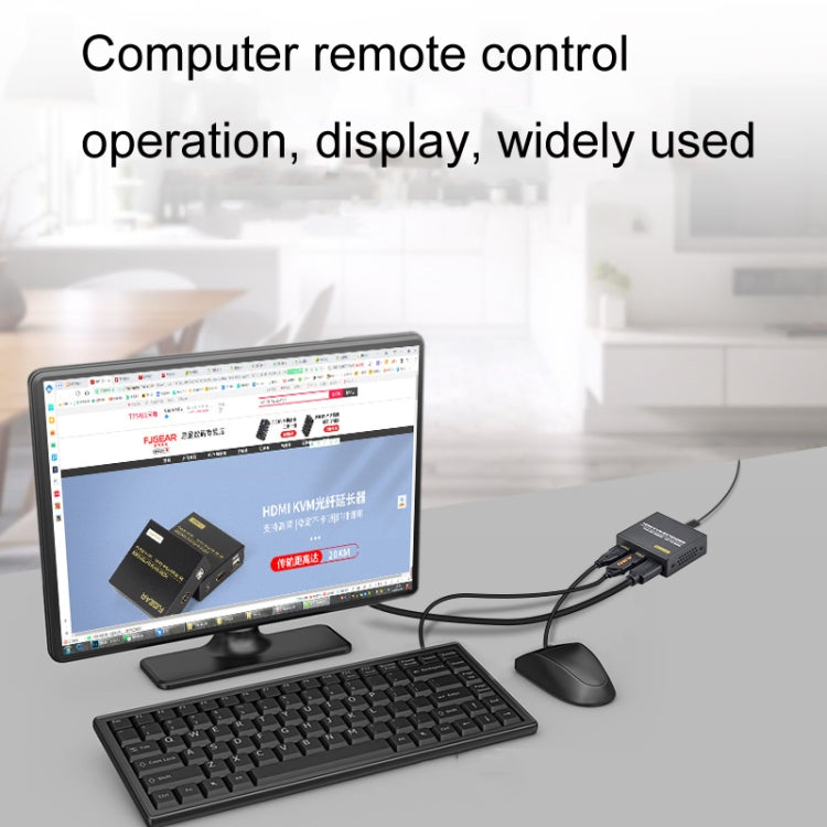 FJGEAR FJ-HKV50 HDMI+USB To KVM 1080P IP 50M Extender, Plug Type:EU Plug - free shipping - PMC Jewellery - Order now!