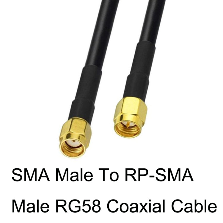 SMA Male To RP-SMA Male RG58 Coaxial Adapter Cable, Cable Length:10m - Connectors by PMC Jewellery | Online Shopping South Africa | PMC Jewellery | Buy Now Pay Later Mobicred