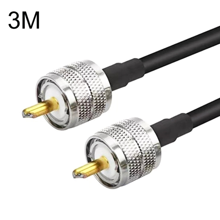 UHF Male To UHF Male RG58 Coaxial Adapter Cable, Cable Length:3m - Connectors by PMC Jewellery | Online Shopping South Africa | PMC Jewellery