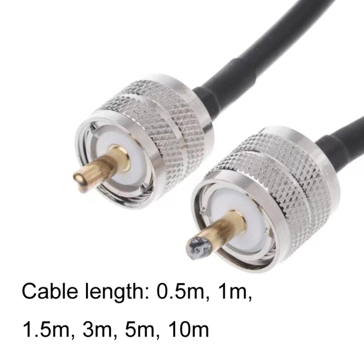 UHF Male To UHF Male RG58 Coaxial Adapter Cable, Cable Length:3m - Connectors by PMC TechLife | Online Shopping South Africa | PMC TechLife