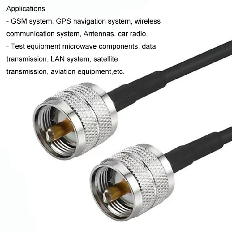 UHF Male To UHF Male RG58 Coaxial Adapter Cable, Cable Length:3m - Connectors by PMC TechLife | Online Shopping South Africa | PMC TechLife