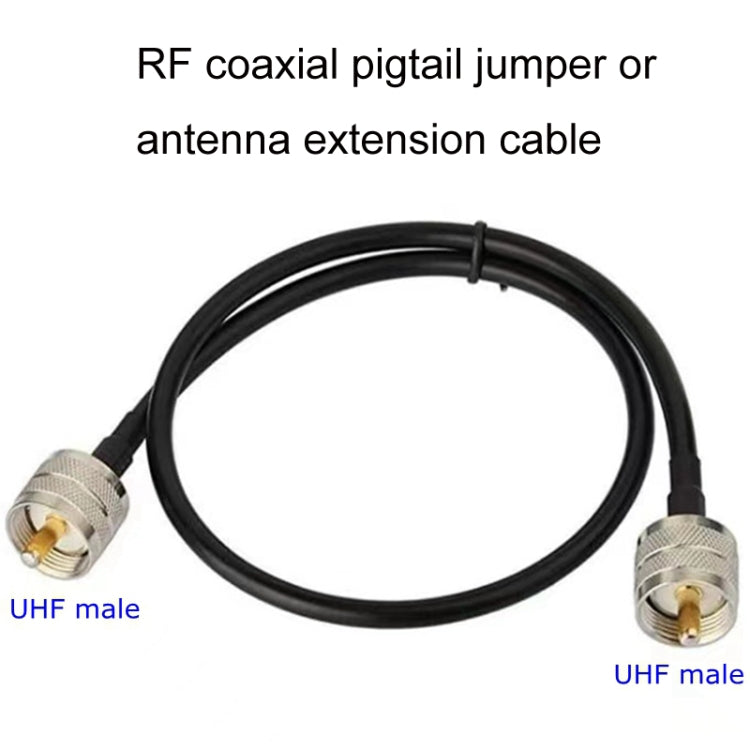 UHF Male To UHF Male RG58 Coaxial Adapter Cable, Cable Length:3m - Connectors by PMC TechLife | Online Shopping South Africa | PMC TechLife