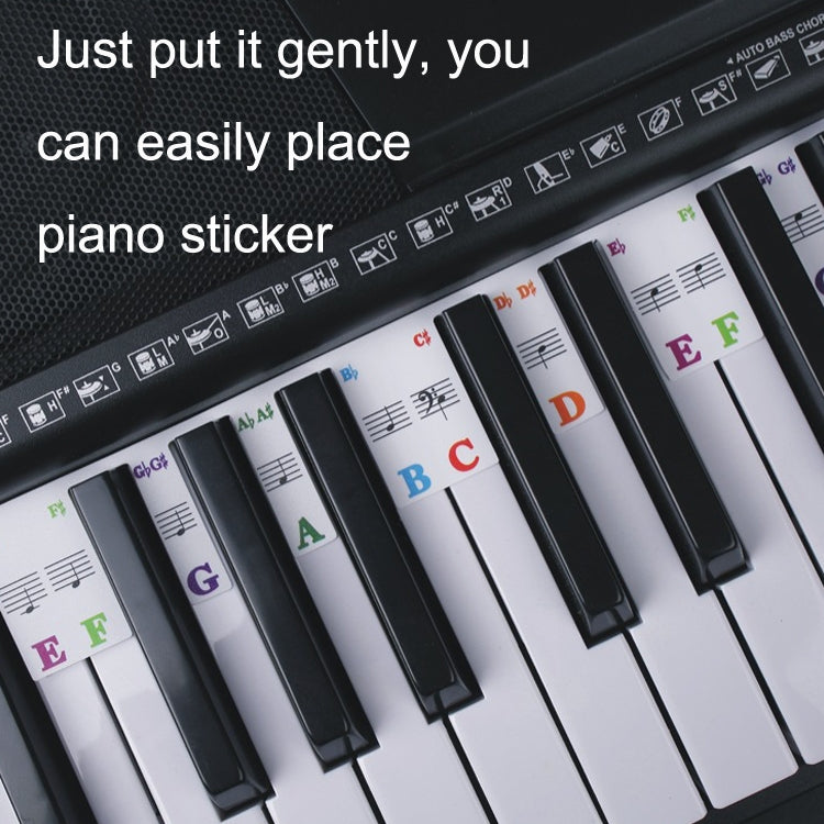 Children Beginner Piano Keyboard Color Stickers Musical Instrument Accessories, Style: Piano Keys 61 keys - Keyboard Instruments by PMC Jewellery | Online Shopping South Africa | PMC Jewellery