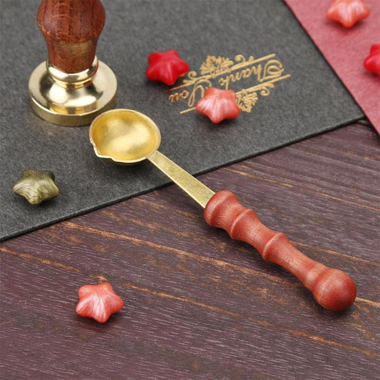 Retro Seal Fire Paint Seal Spoon Wooden Melting Wax Dedicated Measuring Spoon - Gadgets by PMC TechLife | Online Shopping South Africa | PMC TechLife | Buy Now Pay Later Mobicred