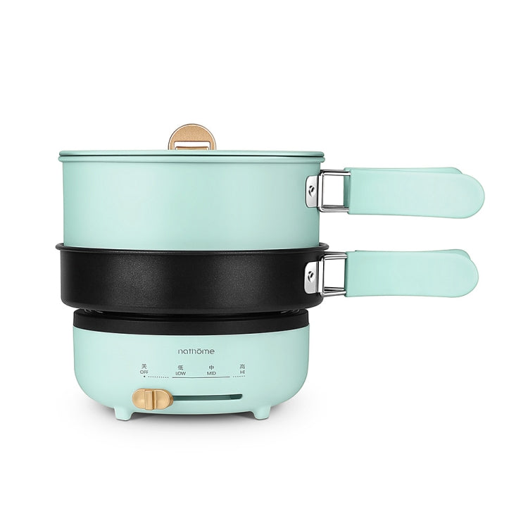 Nathome NDG01 Traveling Multi-purpose Split Folding Frying Pan Household Electric Cooker, Chinese Plug(Blue) - free shipping - PMC TechLife - Order now!