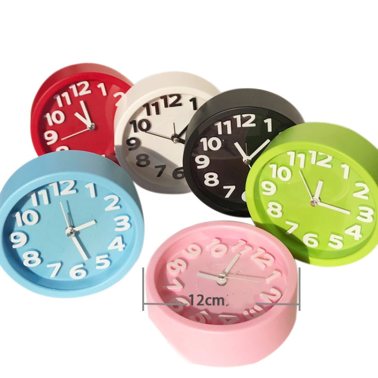 Round 12cm Candy Color Stereo Digital Silent Alarm Clock Children Student Alarm Clock(White) - Alarm Clocks by PMc TechLife | Online Shopping South Africa | PMc TechLife | Buy Now Pay Later Mobicred
