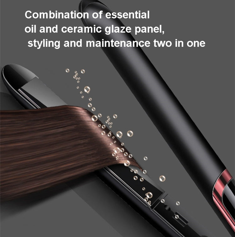 35W 2 In 1 Curling and Straightening Dual-use Electric Splin,Specification: EU Plug(Black) - free shipping - PMC TechLife - Order now!