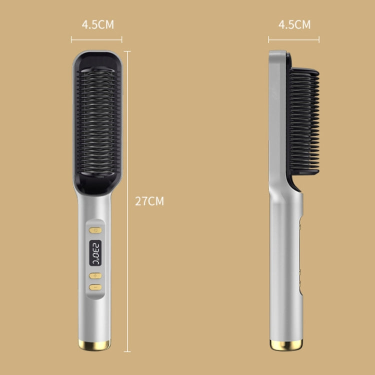 ZF-888 60W Dual-Purpose Splint Electric Curling Comb For Straight Hair And Curly Hair EU Plug(White) - free shipping - PMC TechLife - Order now!