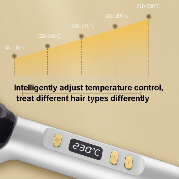 ZF-888 60W Dual-Purpose Splint Electric Curling Comb For Straight Hair And Curly Hair EU Plug(White) - free shipping - PMC TechLife - Order now!