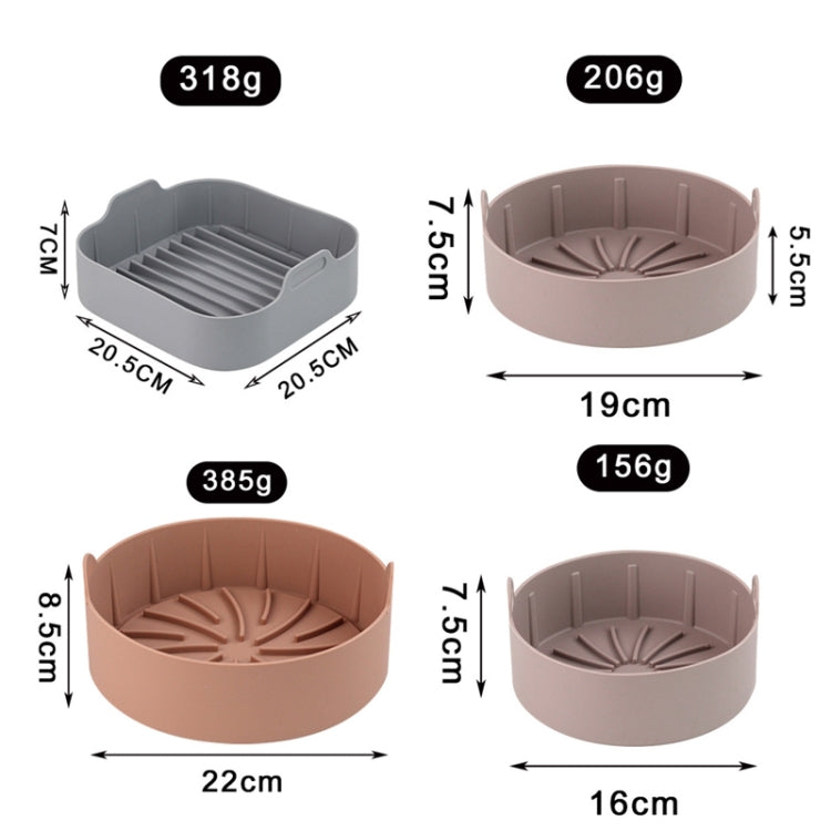Air Fryer Silicone Grill Pan Accessories, Size: Round 22 cm(Pink) - Baking mat & Bakewares by PMc TechLife | Online Shopping South Africa | PMc TechLife | Buy Now Pay Later Mobicred